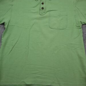Duluth Trading Co Shirt Mens Medium M Green Polo Cotton Casual Dress Office Work